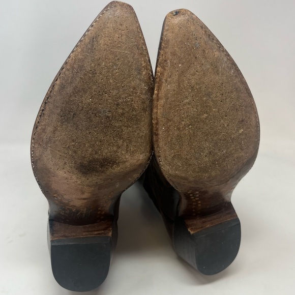 Lucchese Classics Handmade Brown Exotic Leather Overlay Cowboy Boots - Picture 10 of 10